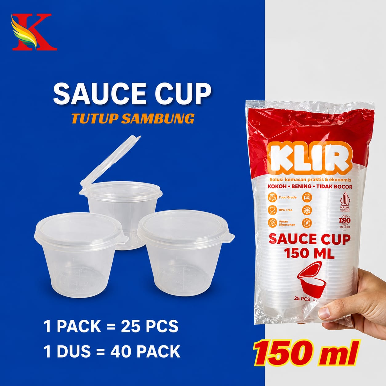 THINWALL CUP SAMBUNG KLIR 150 ML