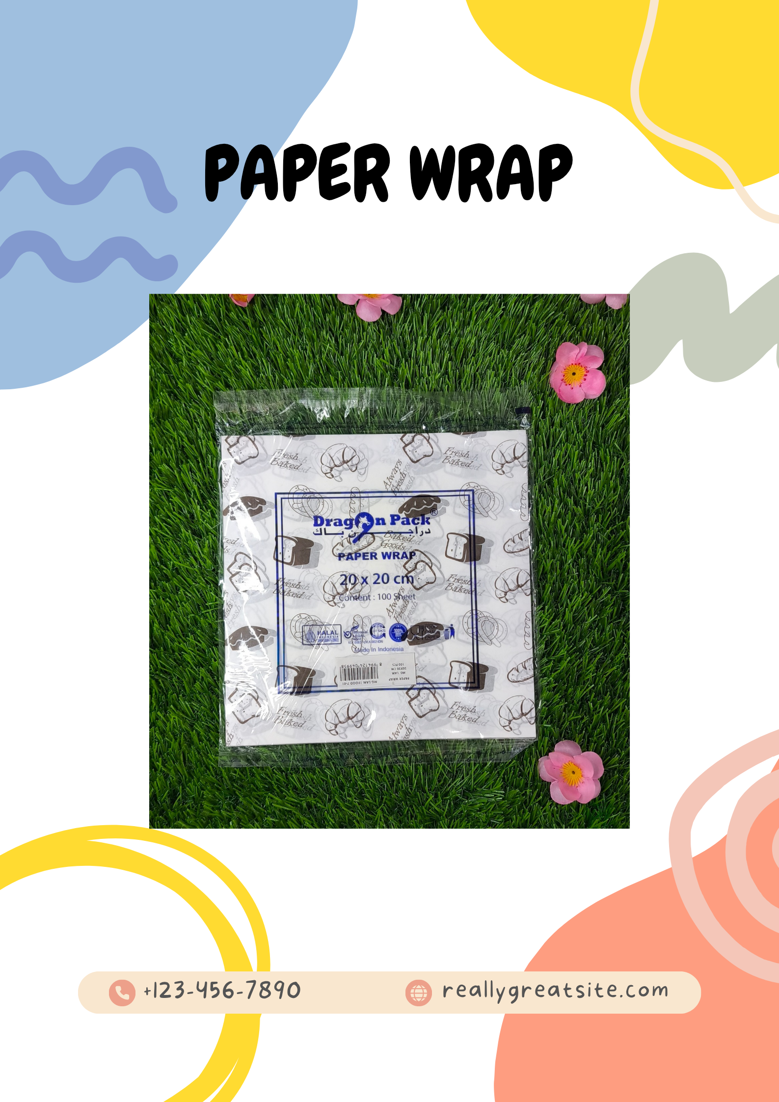 PAPER WRAP 20 X 20 MG LAM FOOD 7-01