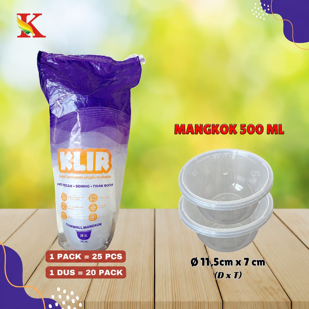THINWALL KLIR MANGKOK 500 ML