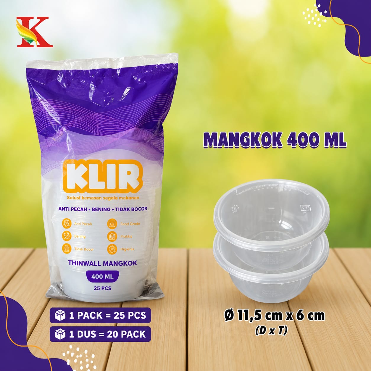 THINWALL KLIR MANGKOK 400 ML