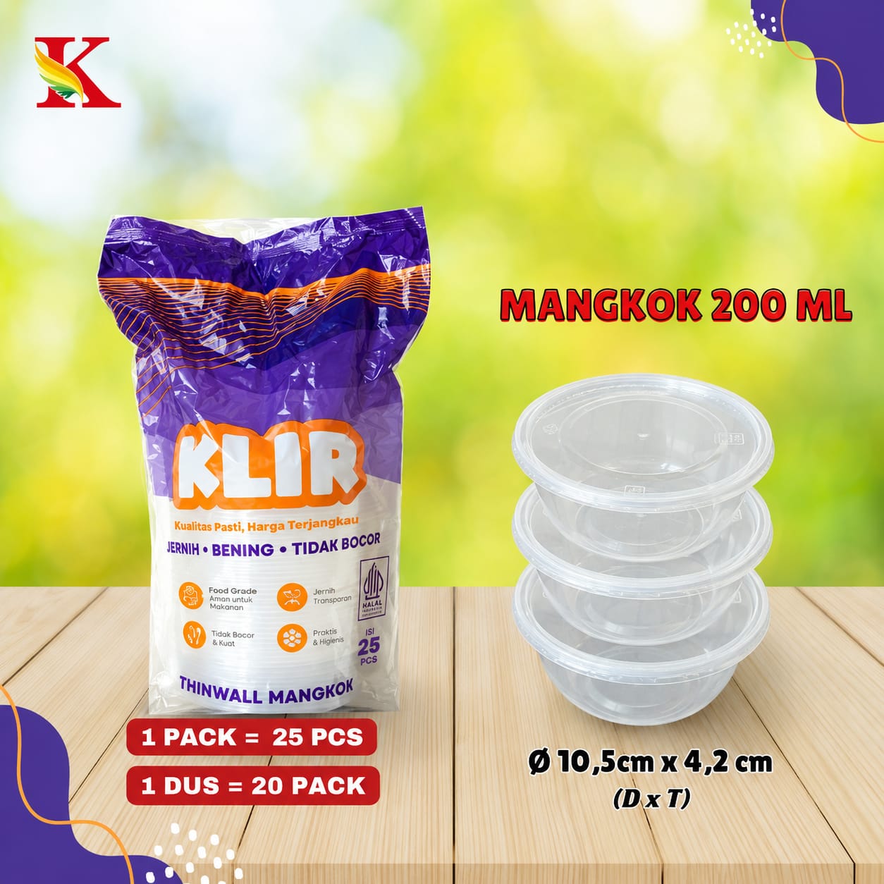THINWALL KLIR MANGKOK 200 ML