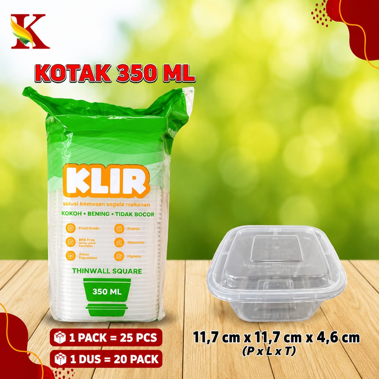 THINWALL KLIR KOTAK 350 ML