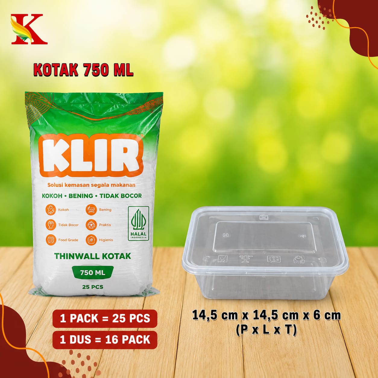 THINWALL KLIR KOTAK 750 ML