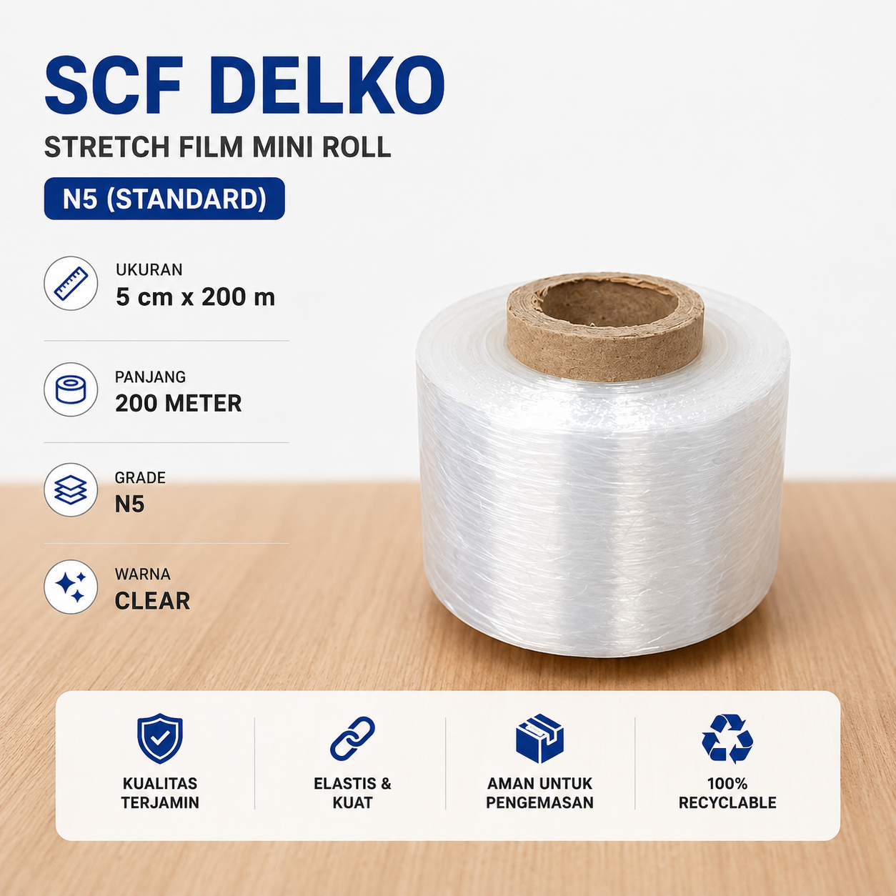 SCF DELKO 05 cm x 200m (N5) - CLEAR