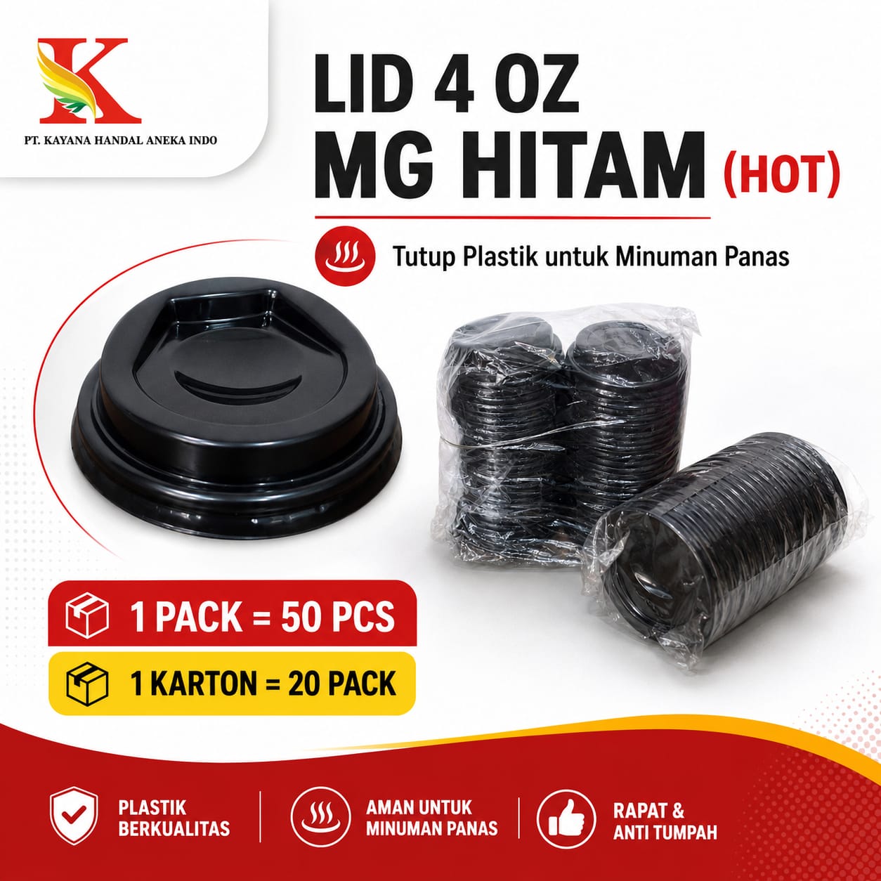 LID 4 OZ MG HITAM (HOT)