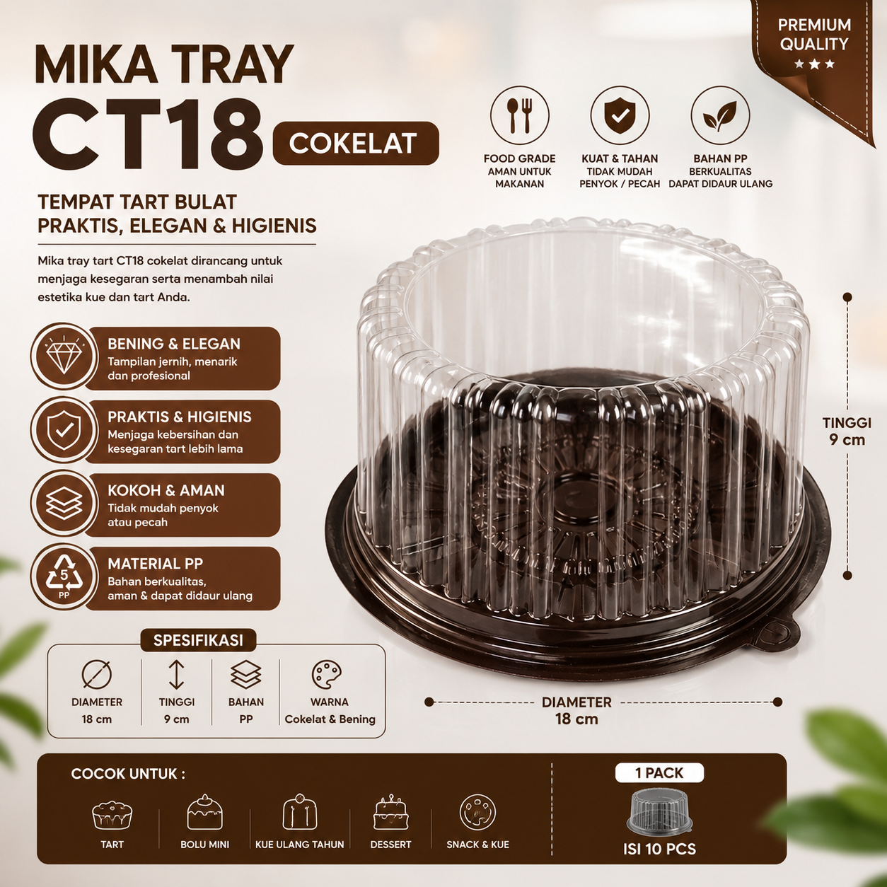 MIKA CT 18 COKELAT @ 10 PCS