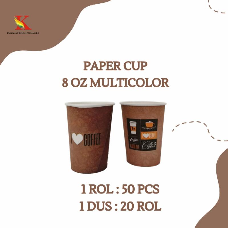 PAPER CUP 8 OZ - MULTI COLOR