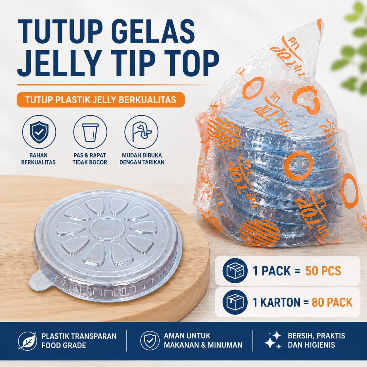 TUTUP GELAS JELLY TIP TOP