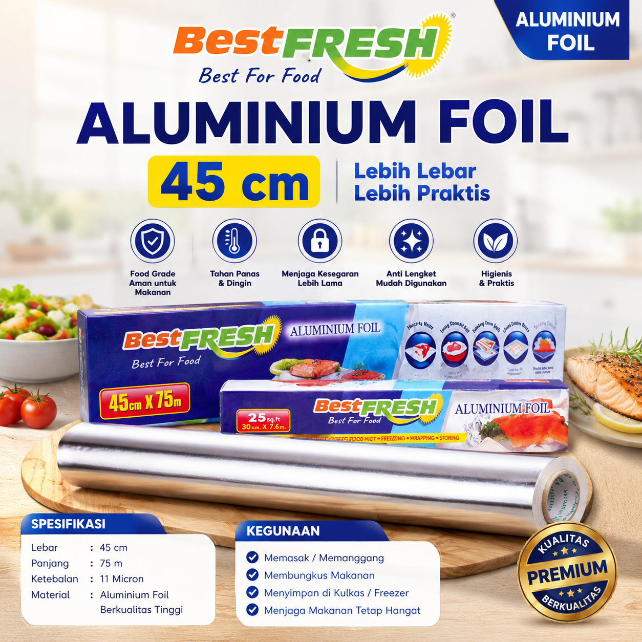 ALUMUNIUM FOIL BEST FRESH 45 CM