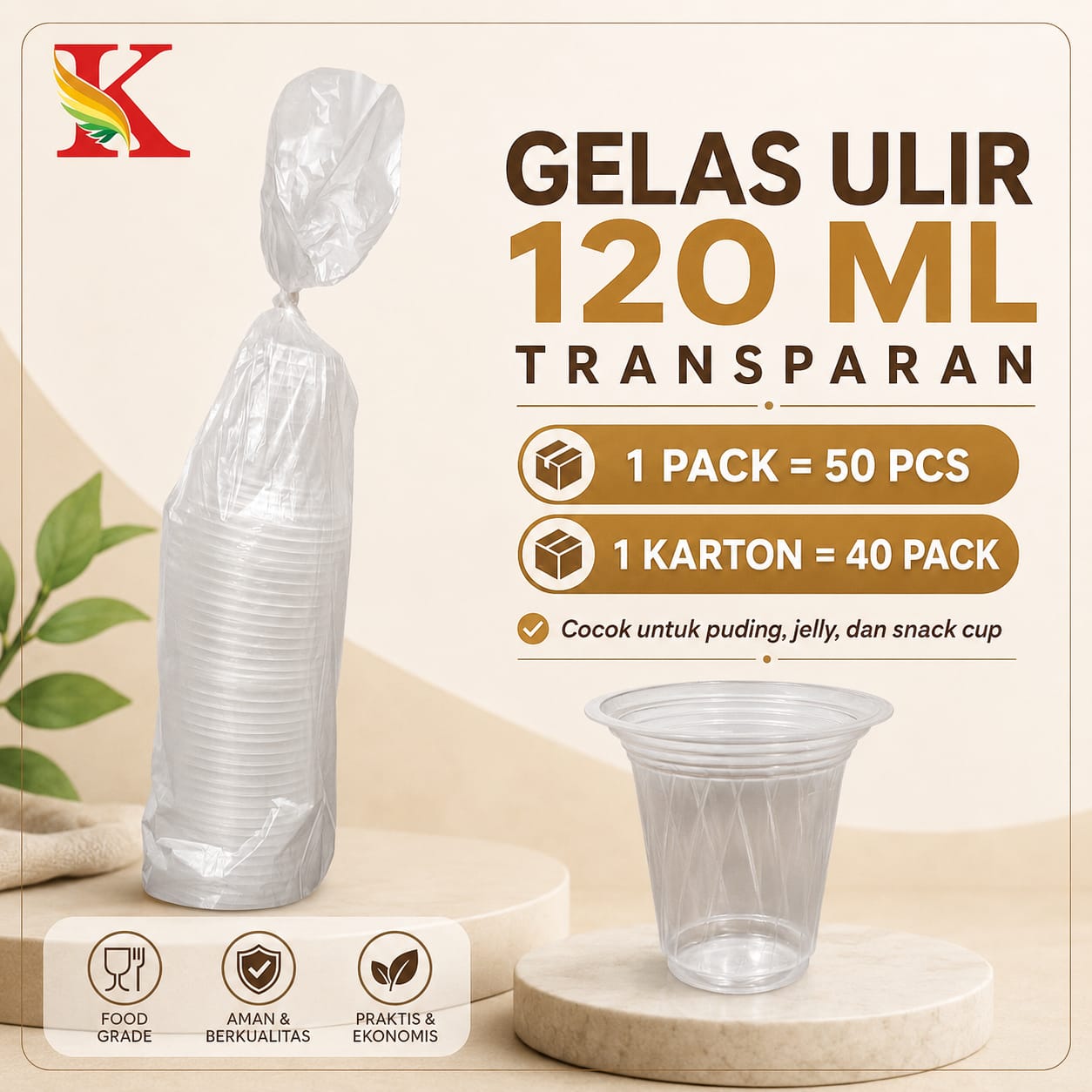 GELAS ULIR 120 ML TRANSP