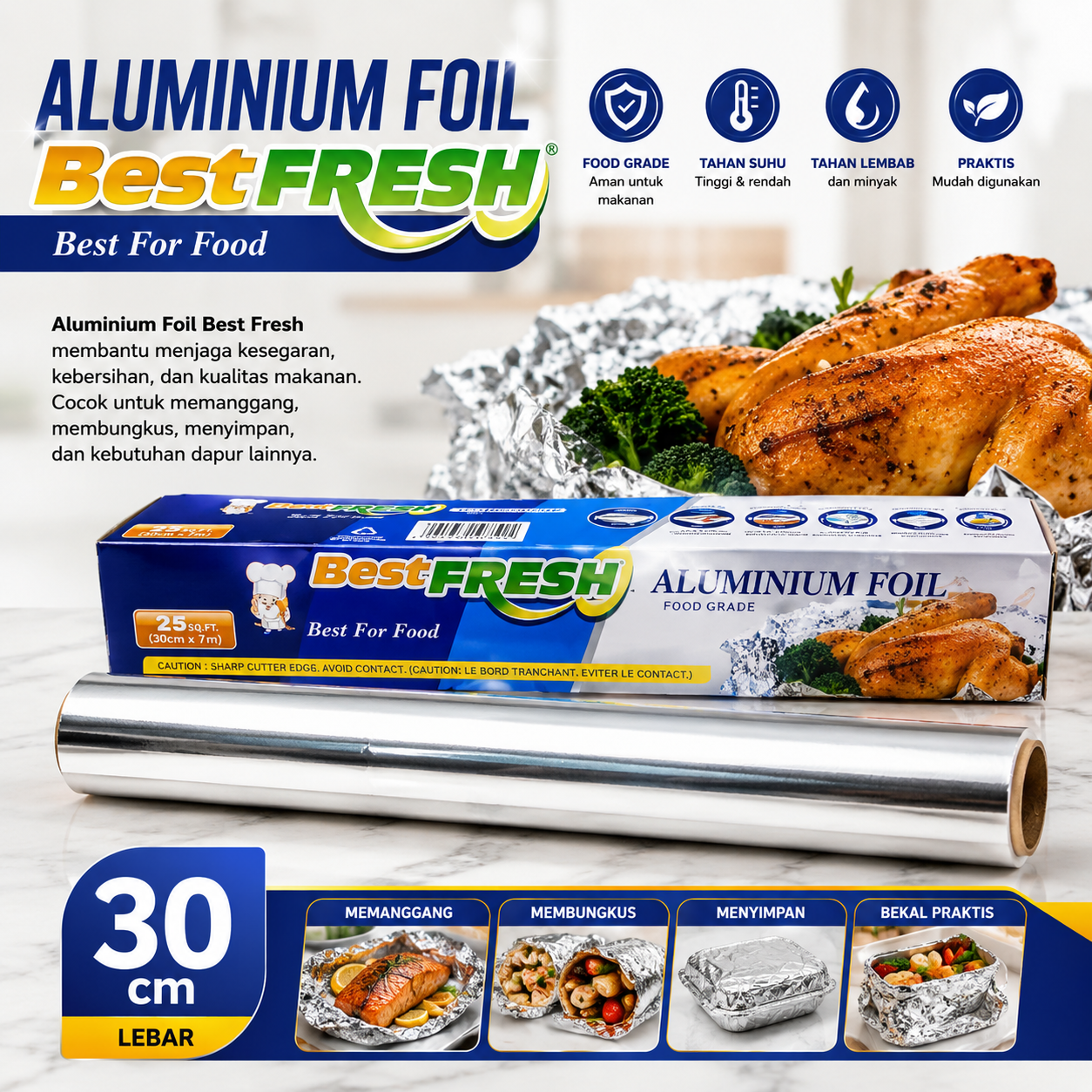 ALUMUNIUM FOIL BEST FRESH 30 CM