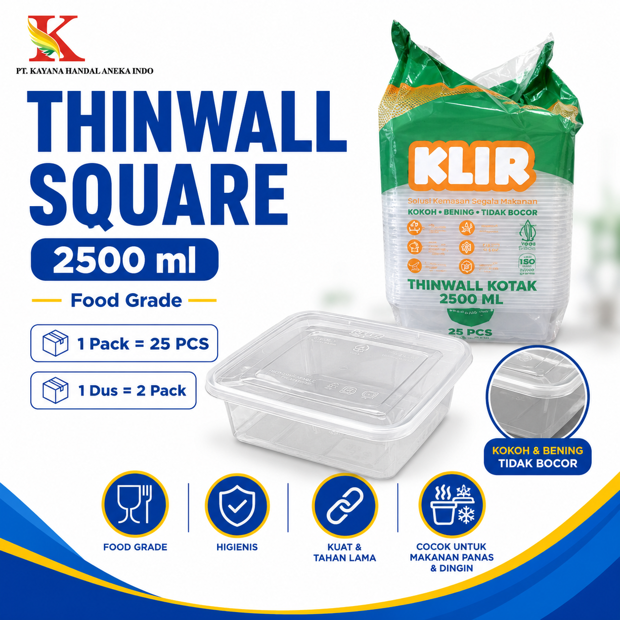 THINWALL KLIR KOTAK 2500 ML