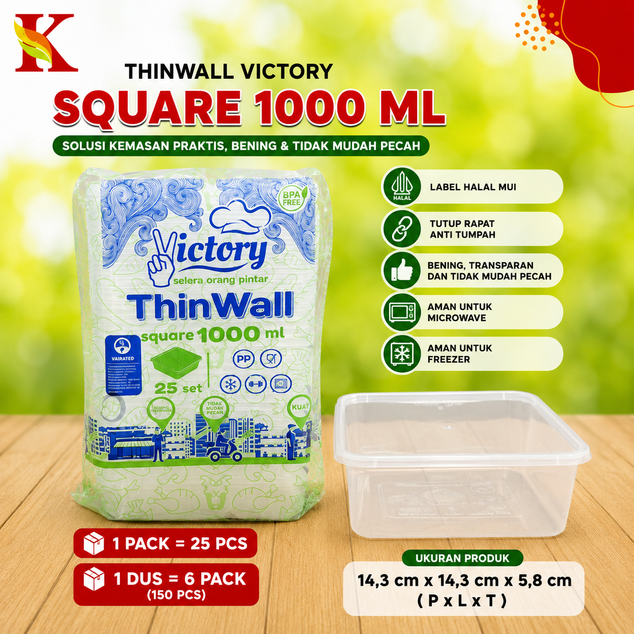 THINWALL VICTORY SQUARE 1000 ML