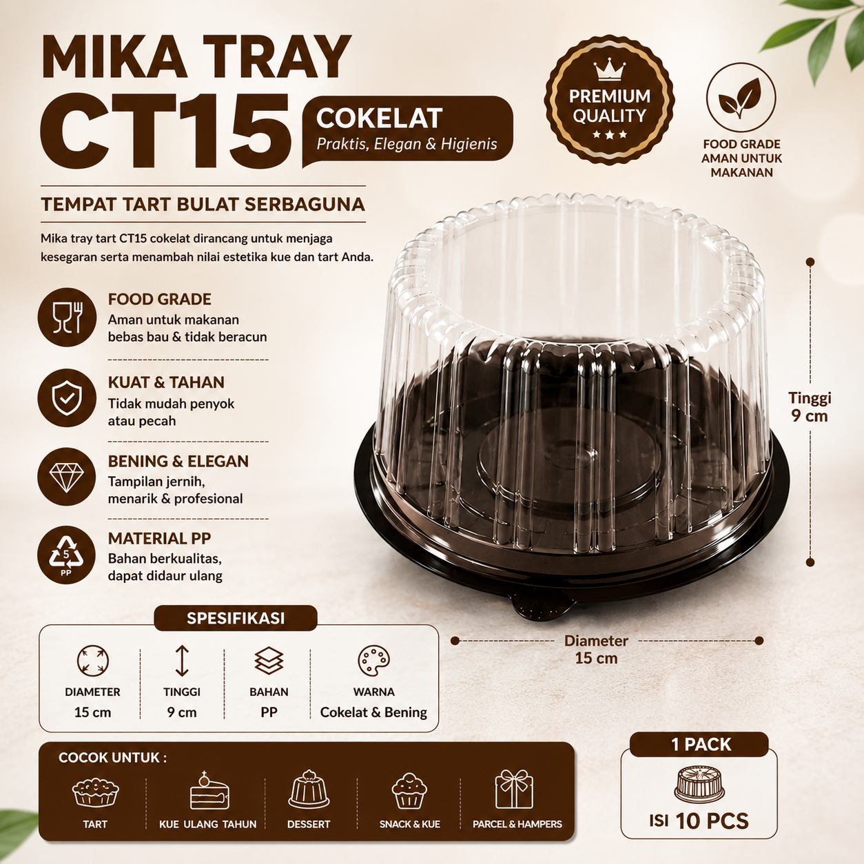 MIKA CT 15 COKELAT @ 10 PCS
