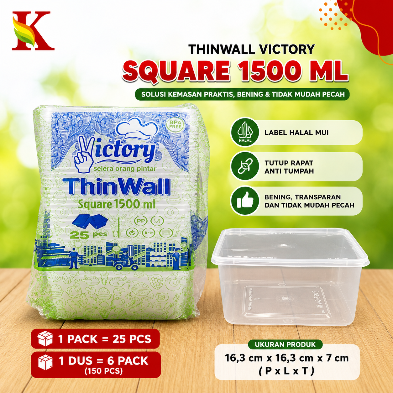 THINWALL VICTORY SQUARE 1500 ML
