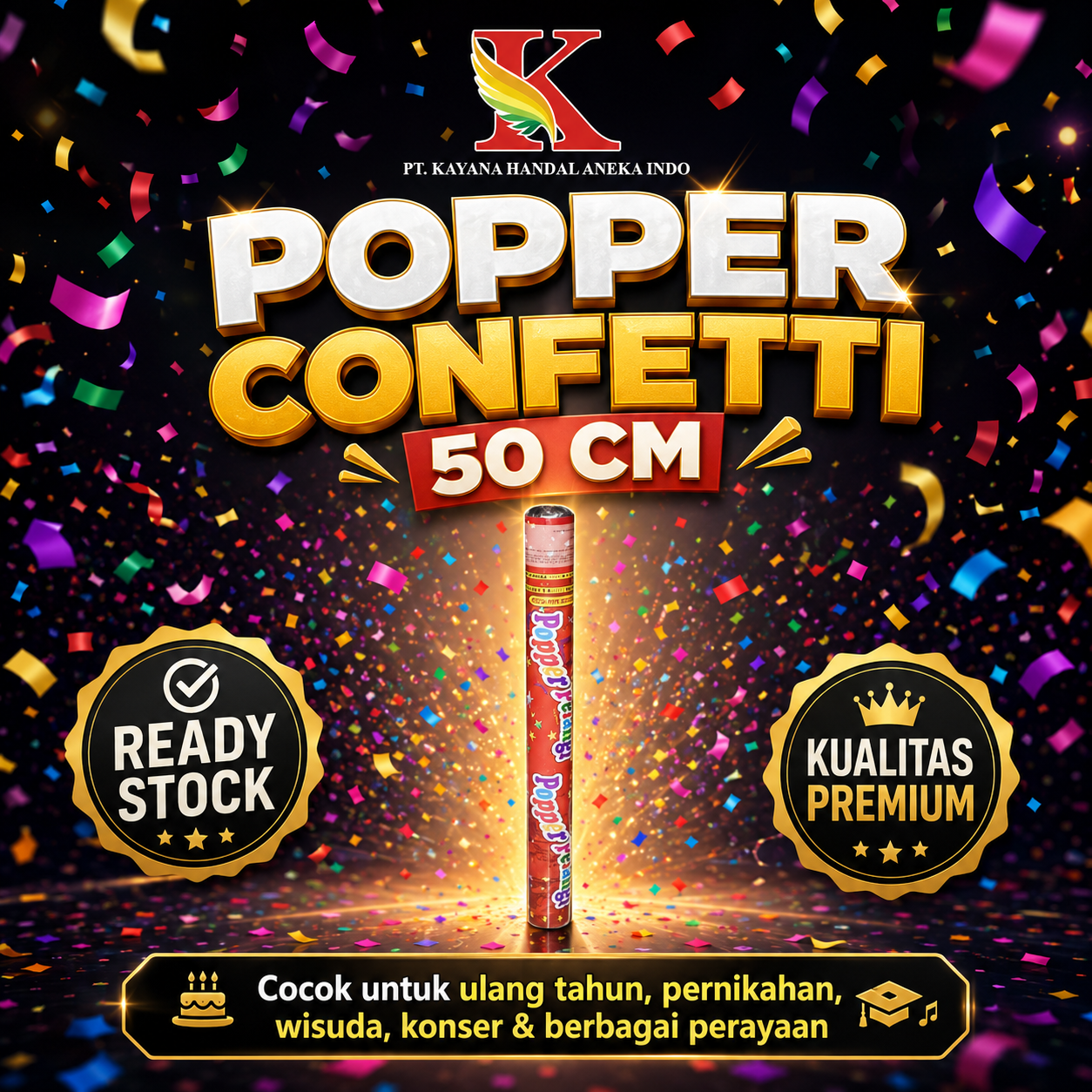 POPPER CONFETTI 50 CM