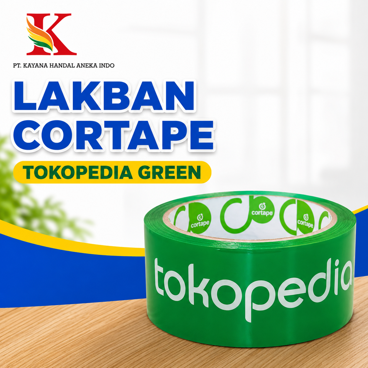 LAKBAN CORTAPE - TOKOPEDIA GREEN FONT