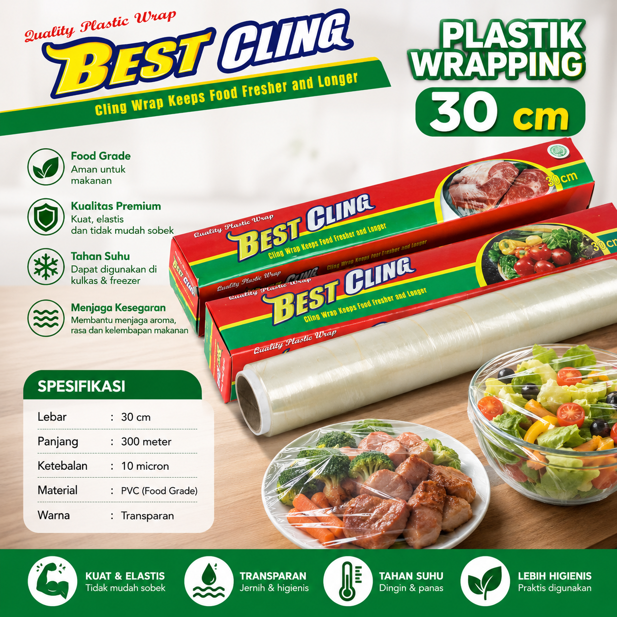 PLASTIK WRAPPING BEST CLING 30 CM