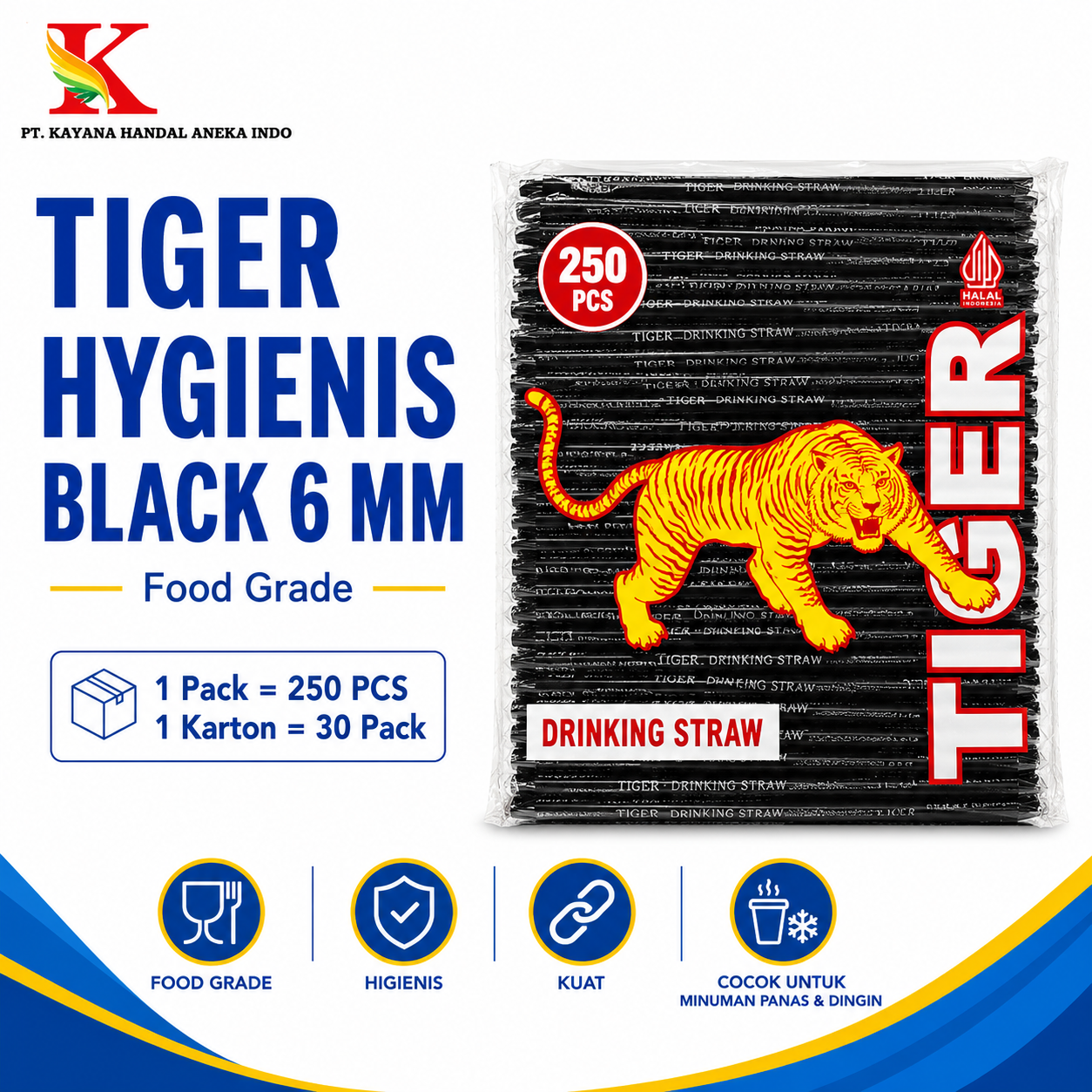 TIGER HYGIENIS BLACK 6 MM