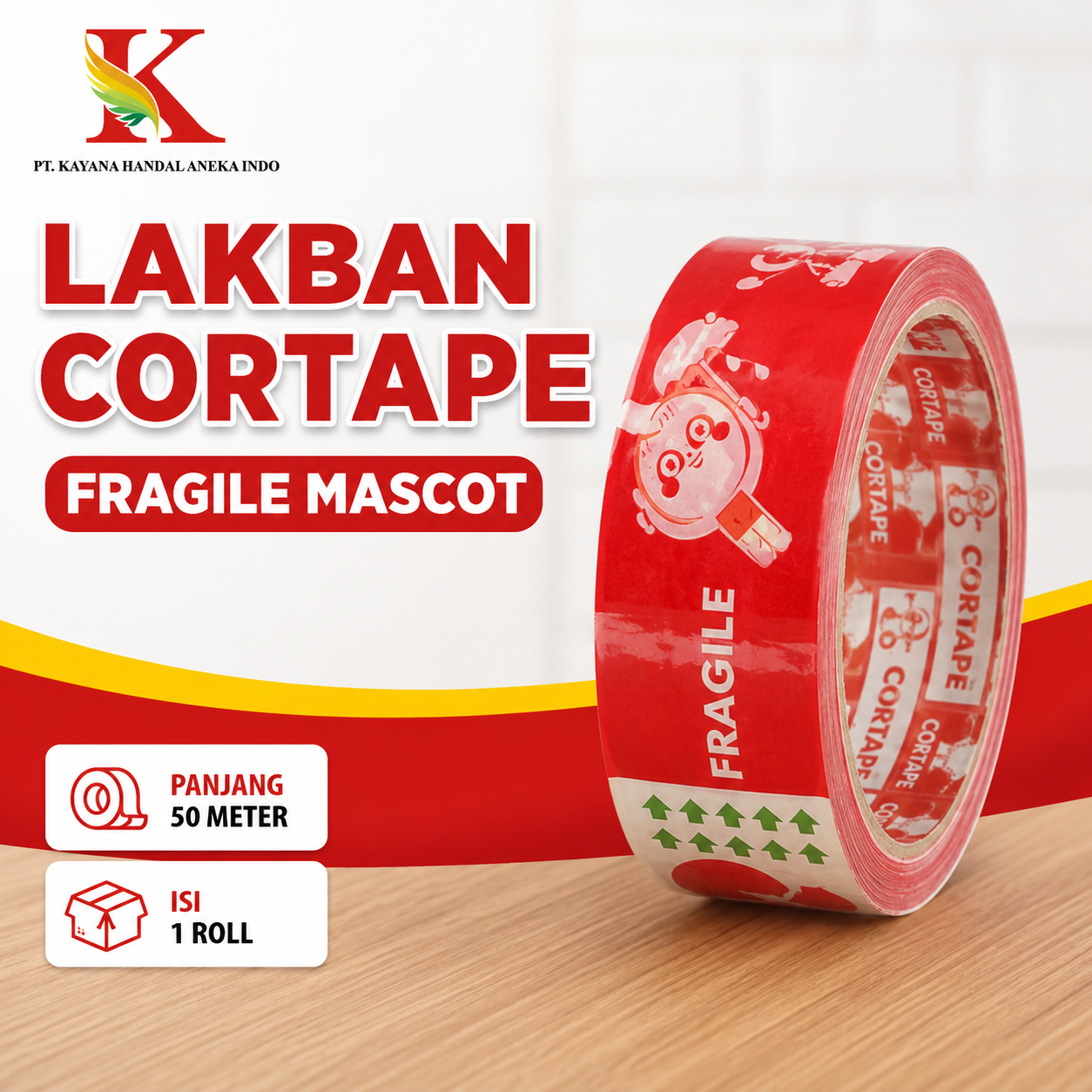 LAKBAN CORTAPE - FRAGILE MASCOT
