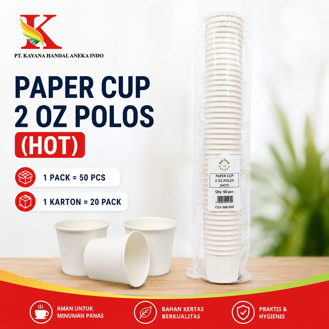 PAPER CUP 02 OZ POLOS (HOT)
