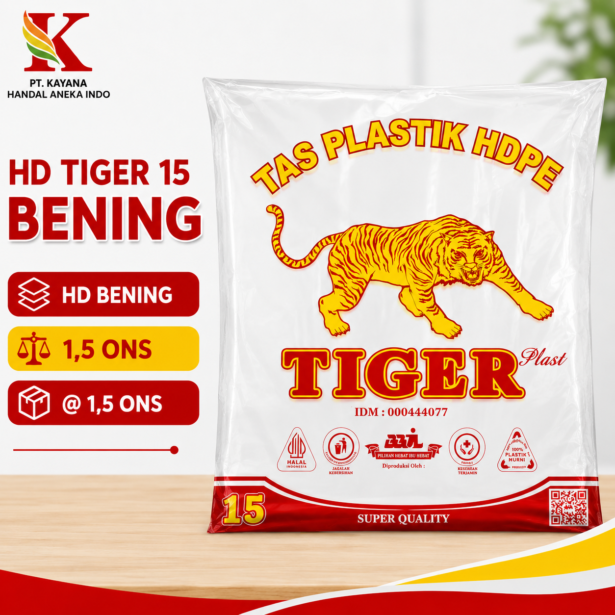 HD TIGER 15 BENING @ 1,5 ONS