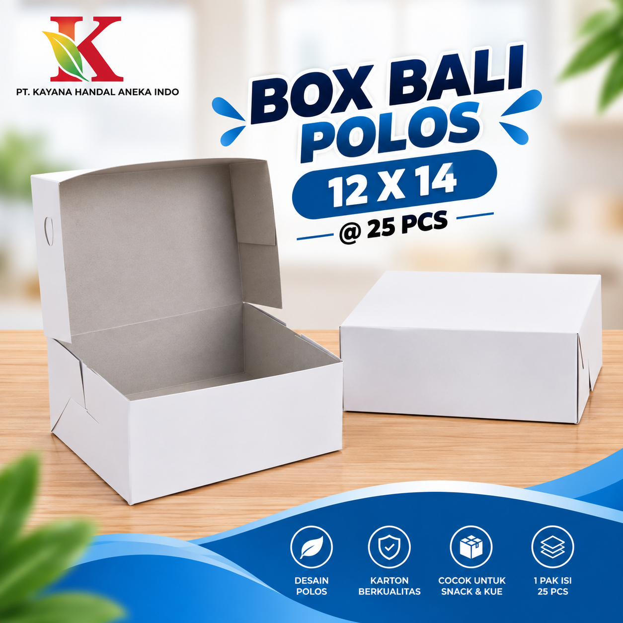 BOX GS BALI POLOS 12 x 14 @ 25 PCS
