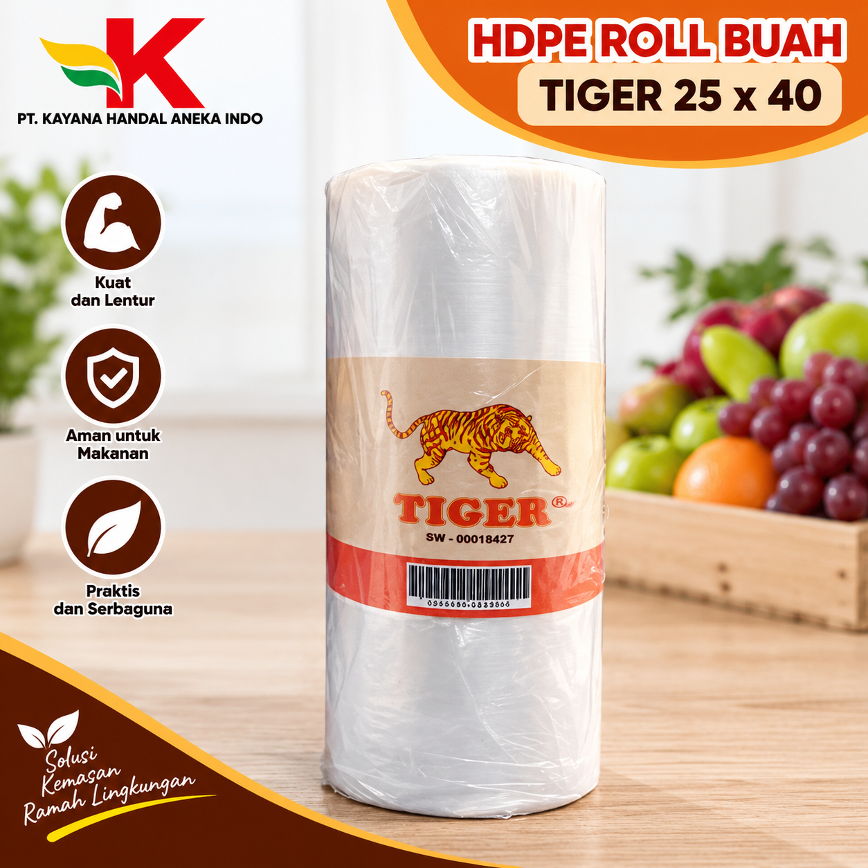 HDPE ROLL BUAH TIGER 25 X 40