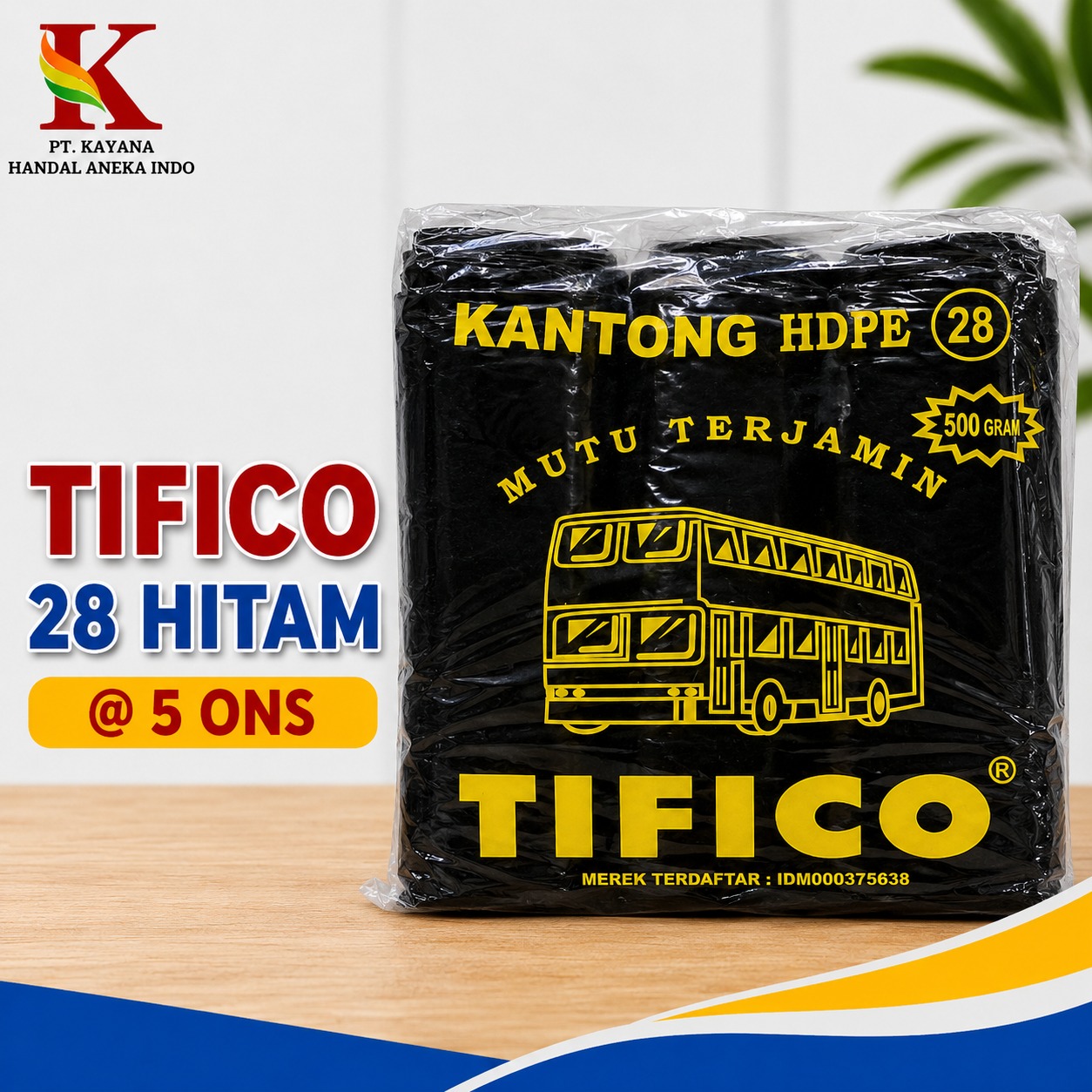 HD TIFICO 28 HITAM @ 5 ONS