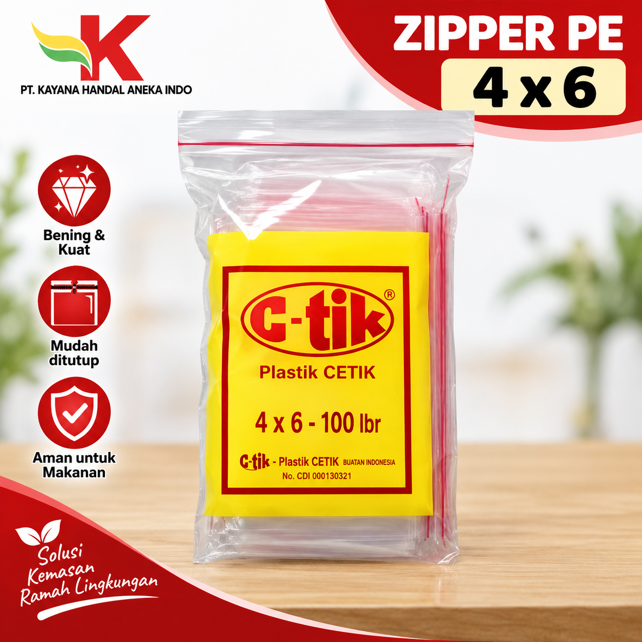 ZIPPER PE 4 x 6