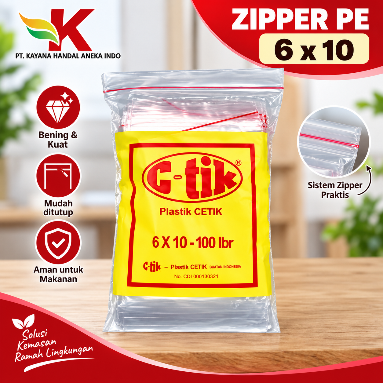 ZIPPER PE 6 x 10