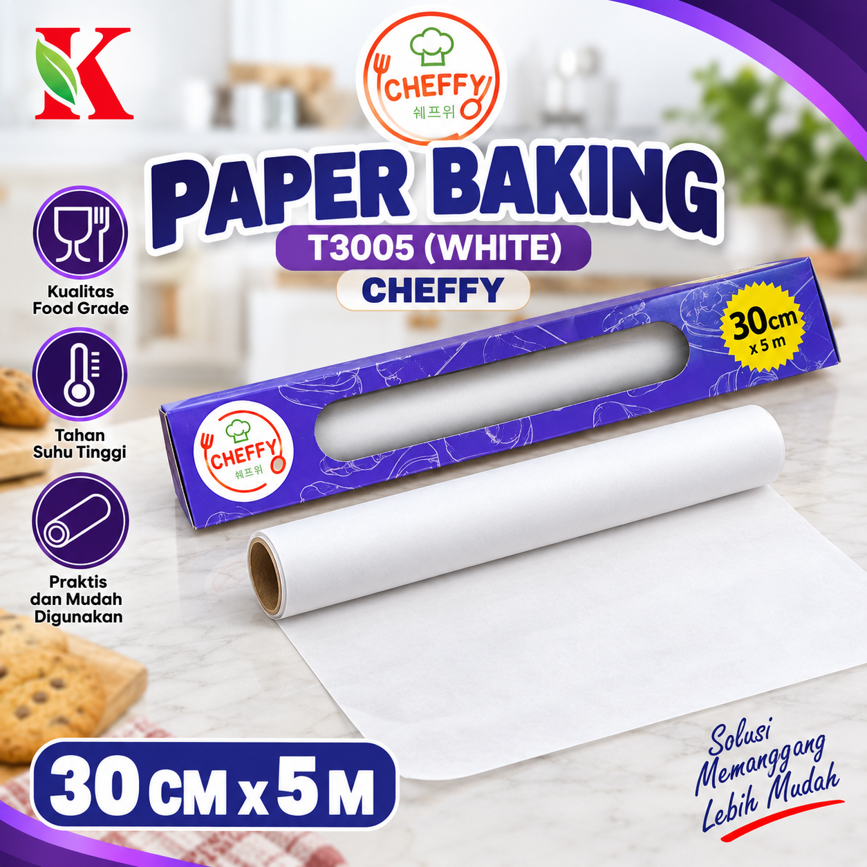 PAPER BAKING T3005 (WHITE) CHEFFY