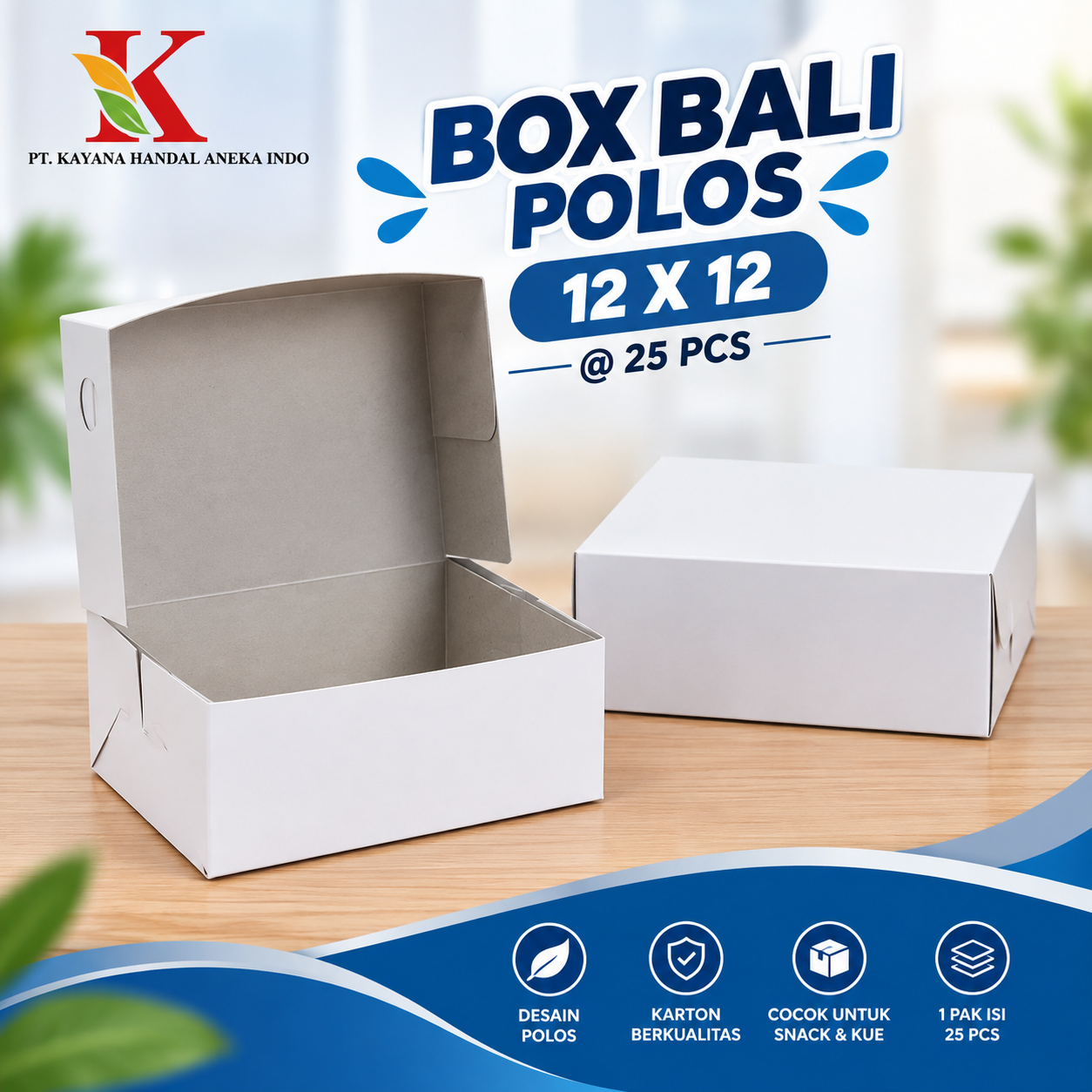 BOX GS BALI POLOS 12 x 12 @ 25 PCS