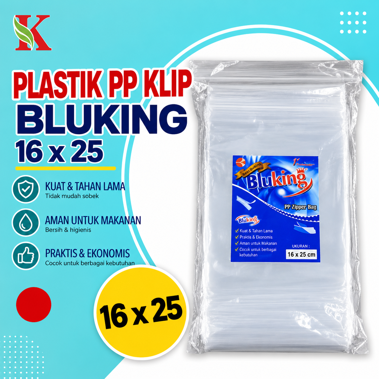 PP KLIP BLUKING 16 x 25 (0.05)