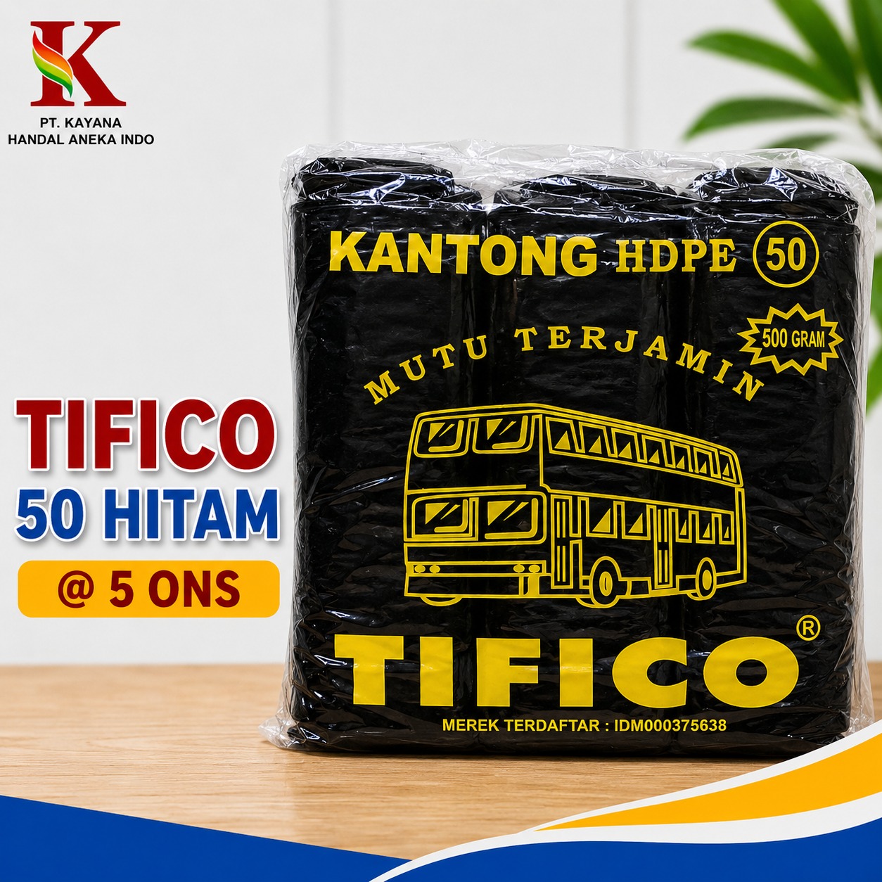 HD TIFICO 50 HITAM @ 5 ONS