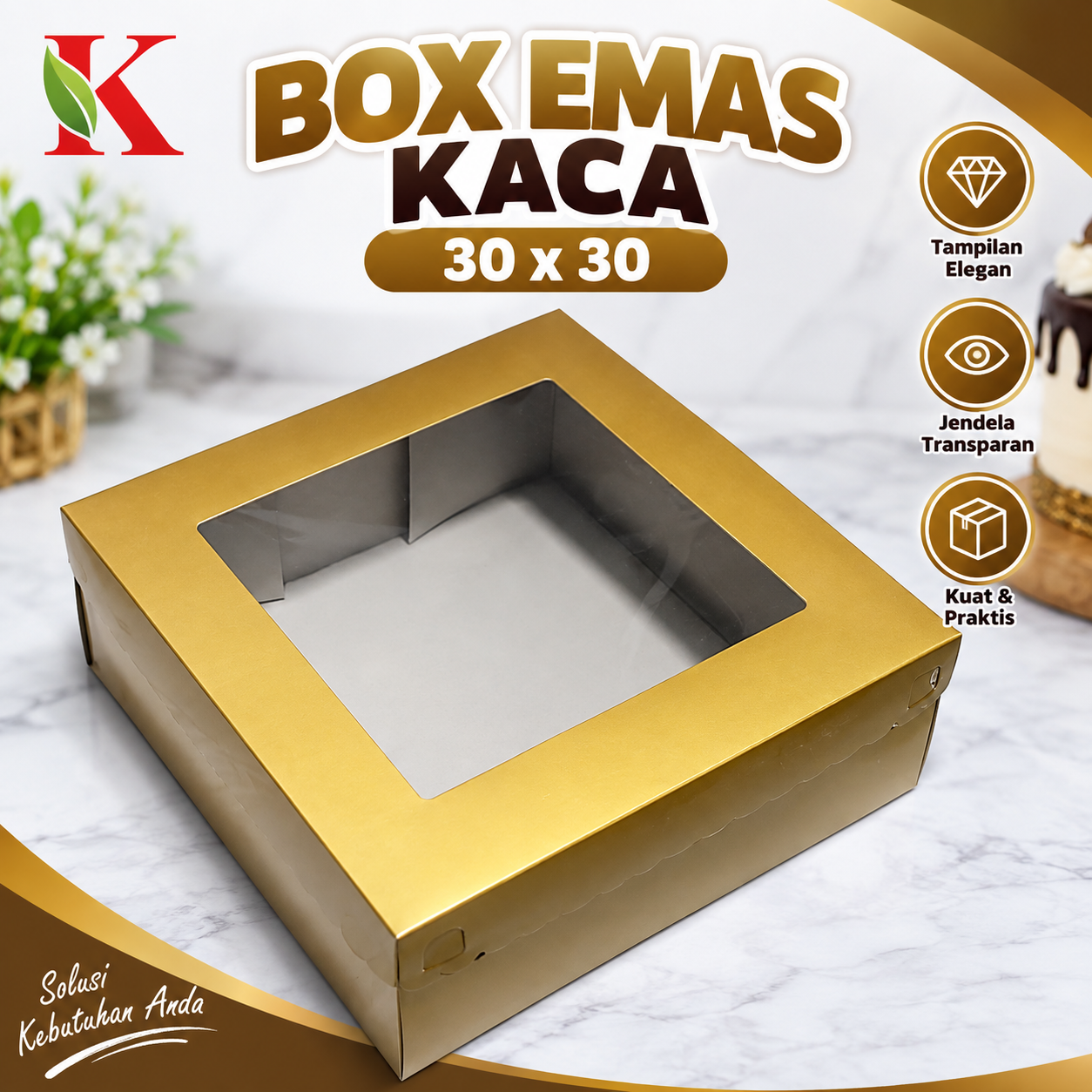 BOX EMAS KACA 30 x 30