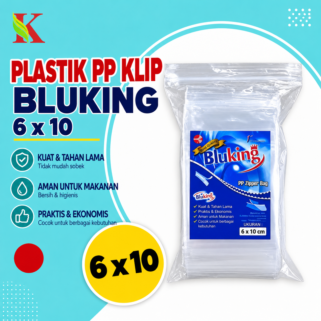 PP KLIP BLUKING 6 x 10 (0.05)