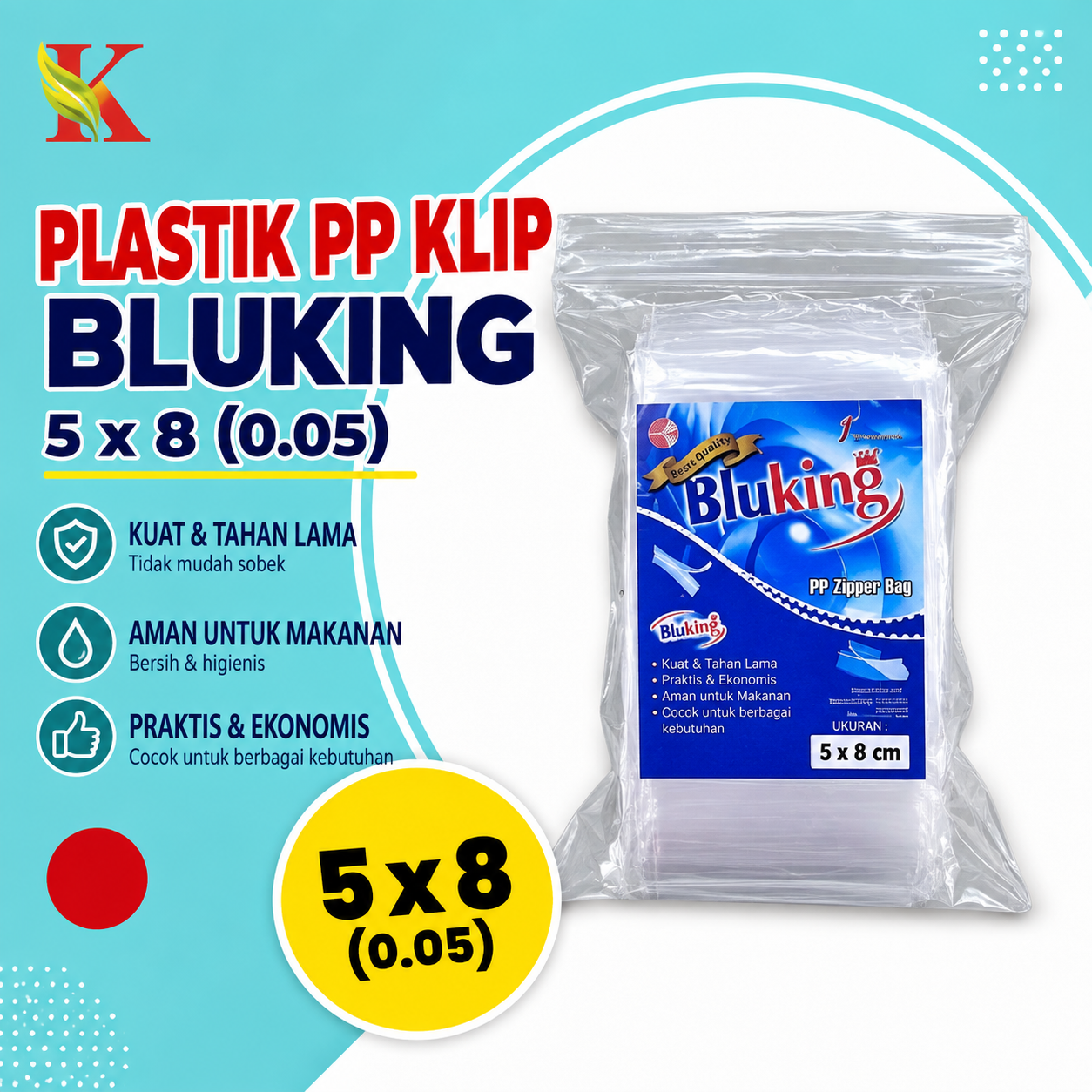 PP KLIP BLUKING 5 x 8 (0.05)
