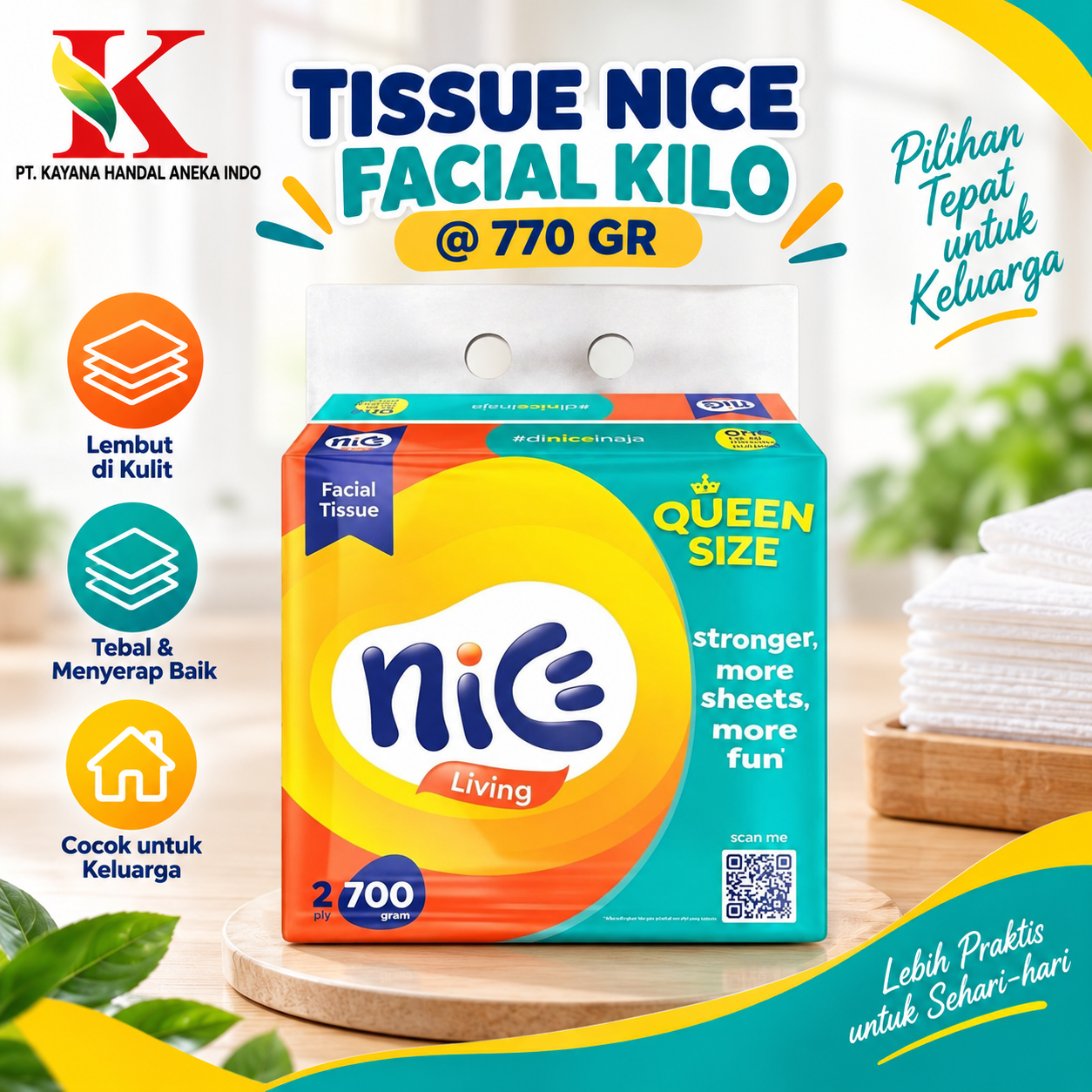 TISSUE NICE FACIAL KILO @ 700 GR