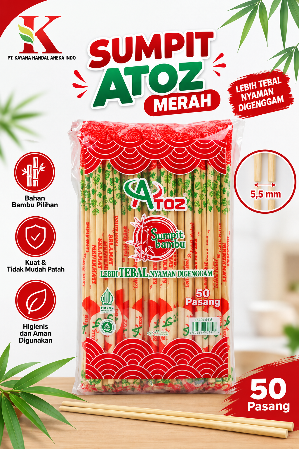 SUMPIT ATOZ MERAH 5.5 MM