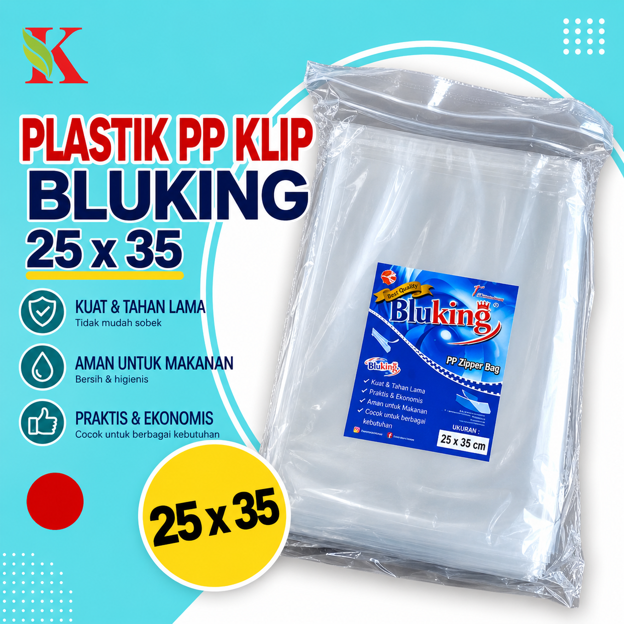 PP KLIP BLUKING 25 x 35 (0.05)