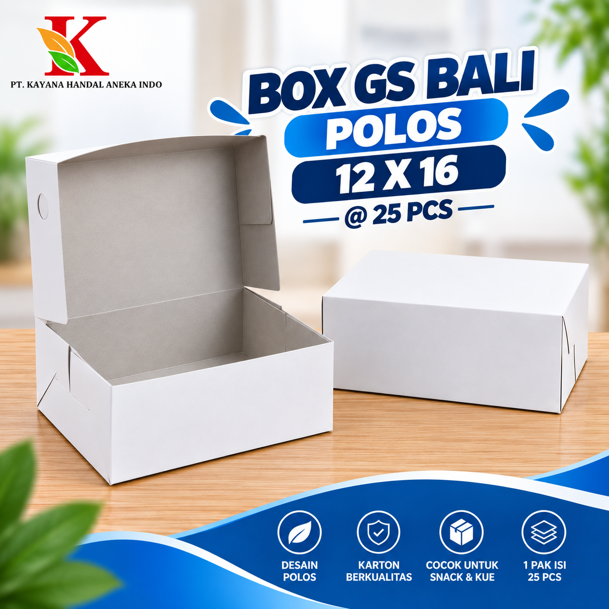 BOX GS BALI POLOS 12 x 16 @ 25 PCS