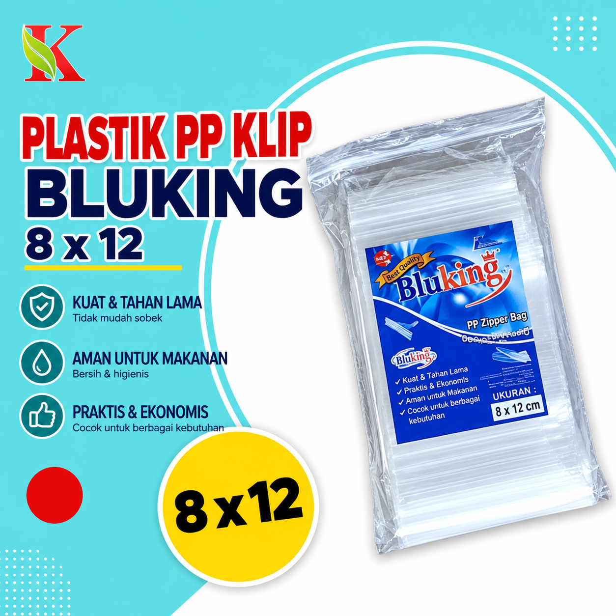 PP KLIP BLUKING 8 x 12 (0.05)