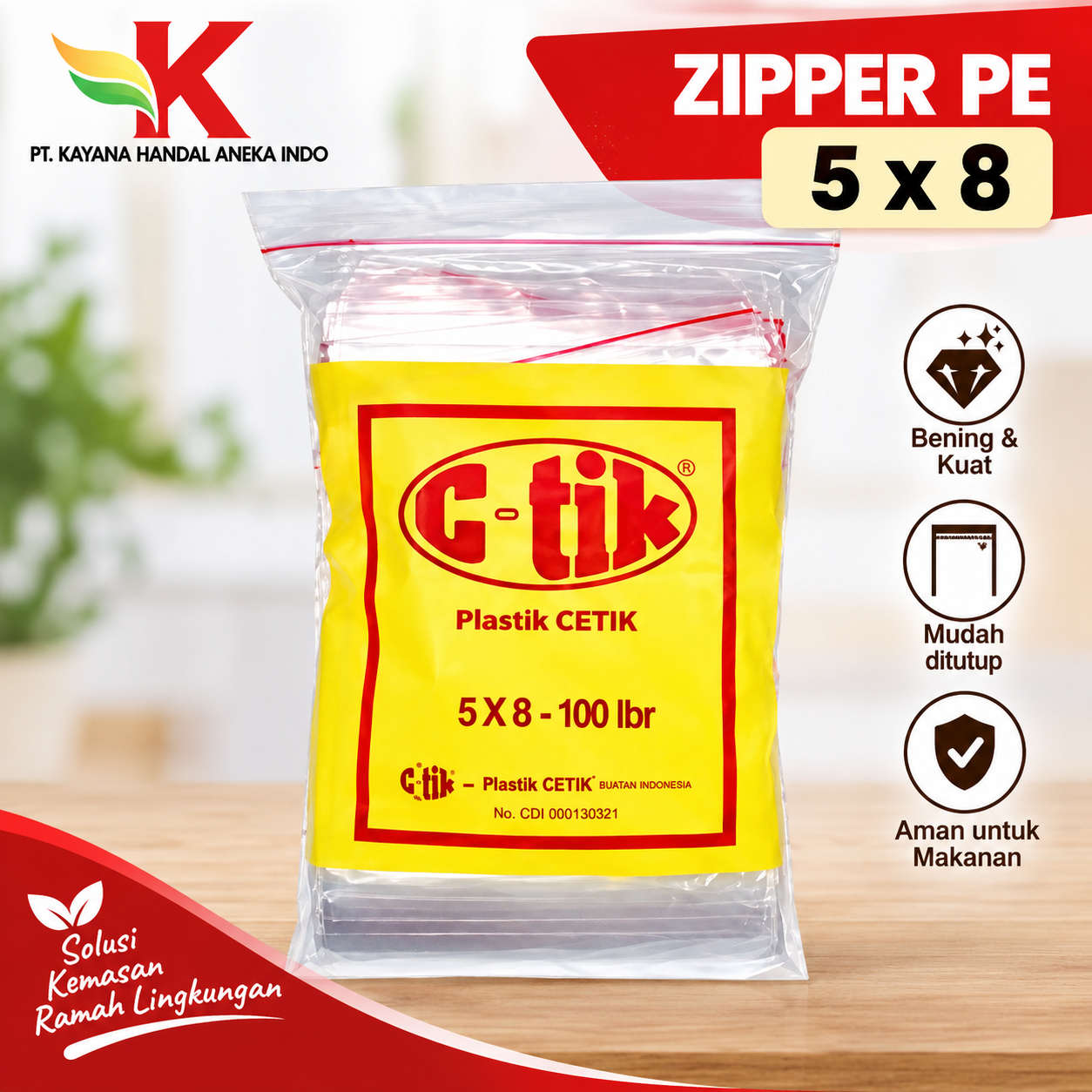ZIPPER PE 5 x 8