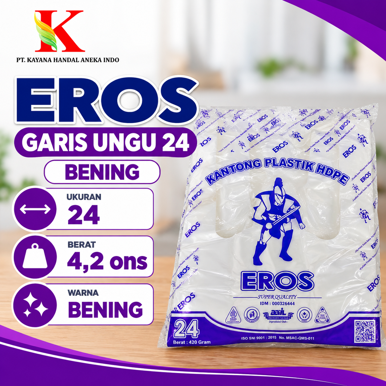HD EROS GARIS UNGU 24 BENING @ 4,2 ONS