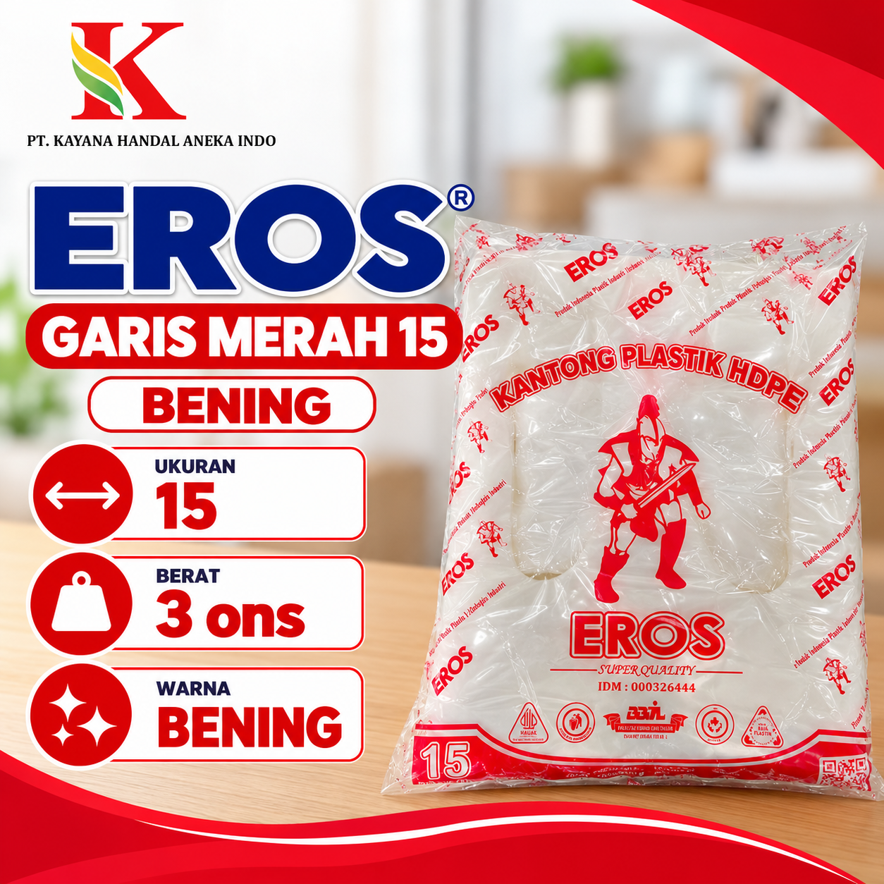 HD EROS GARIS MERAH 15 BENING @ 3 ONS